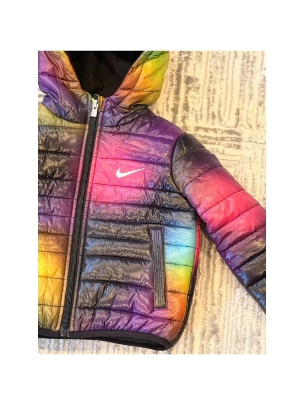 Nike Core Quilted girls Toddler size 2T hooded puffer coat MSRP $100